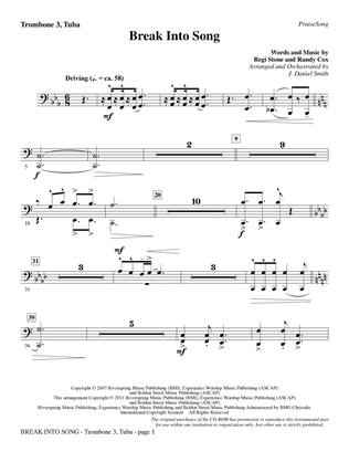 Break Into Song - Trombone 3/Tuba