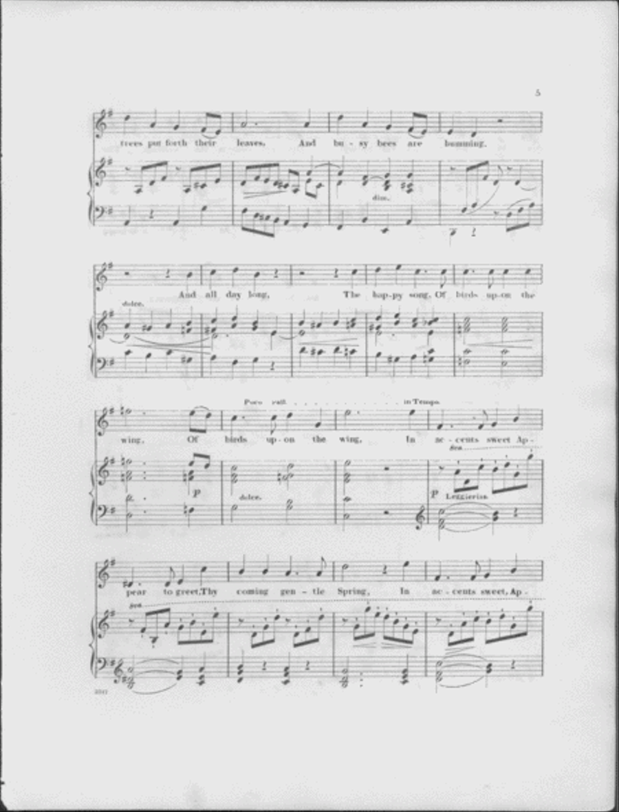 Joyful, Joyful Spring. Canzonet Voice scores gallery preview page 4