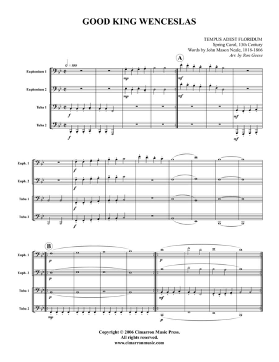 Good King Wenceslas Good King Wenceslas EETT scores gallery preview page 1