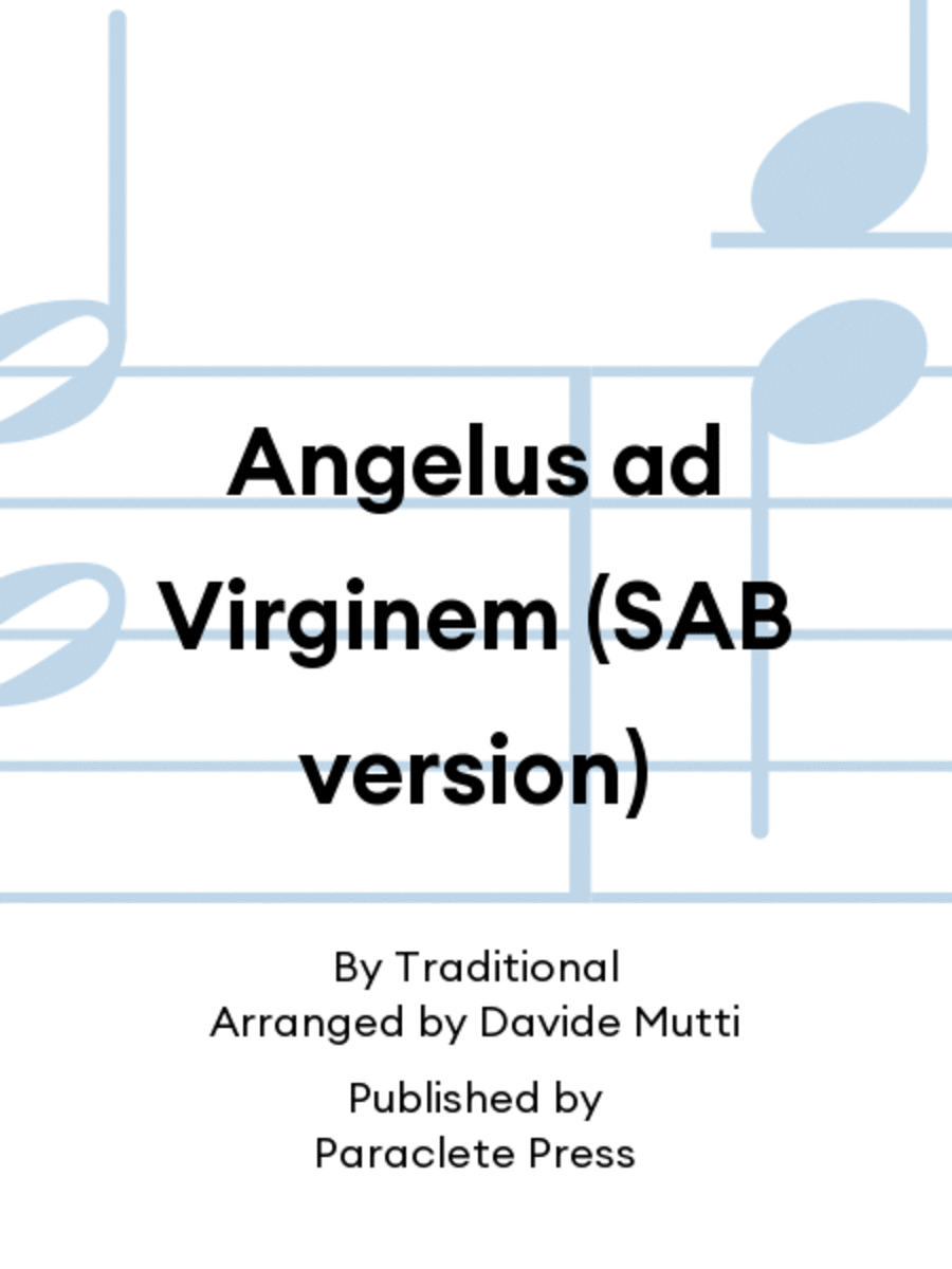 Angelus ad Virginem (SAB version) 3-Part scores gallery preview page 1