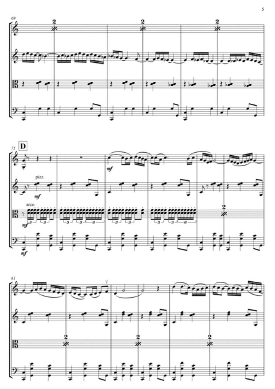 Bolero String Quartet scores gallery preview page 6