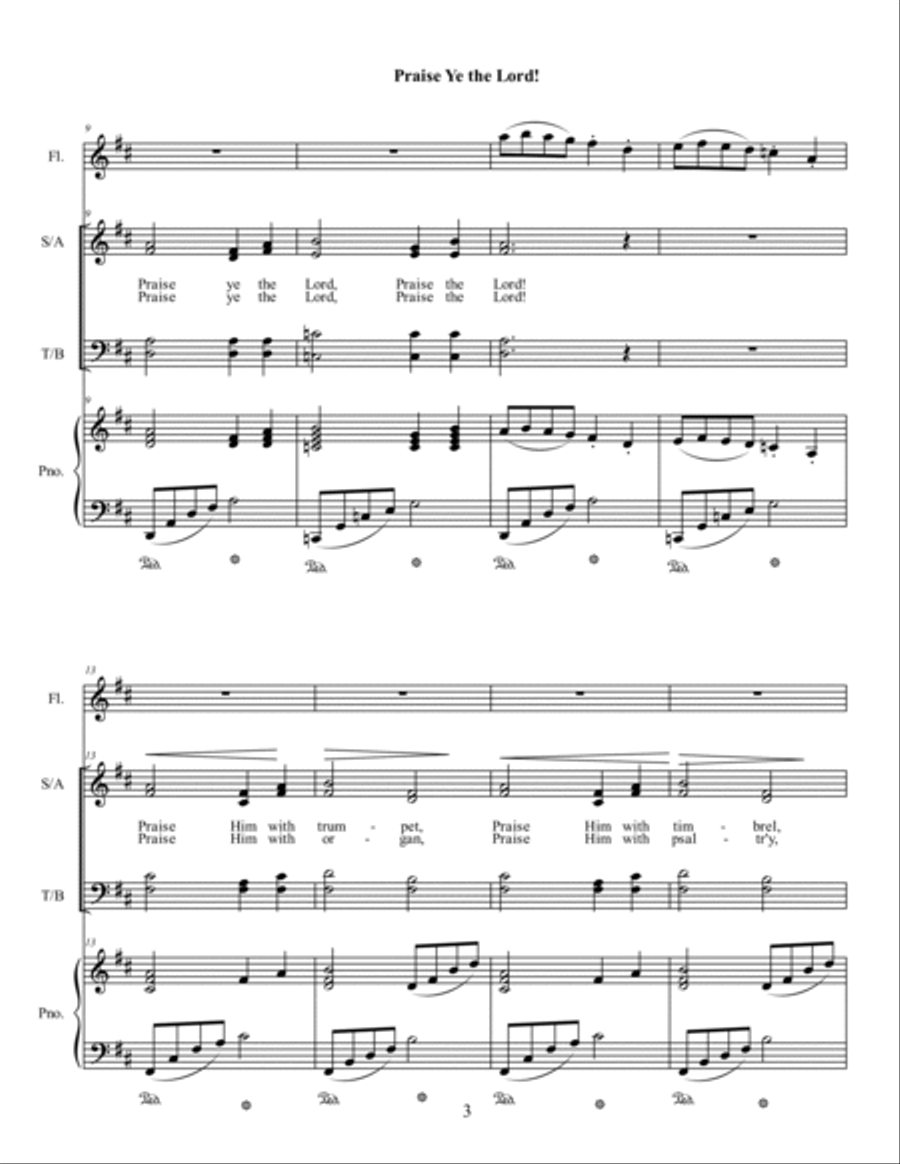 Praise Ye The Lord! 3-Part scores gallery preview page 4