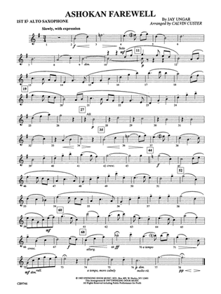 Ashokan Farewell (from The Civil War): E-flat Alto Saxophone