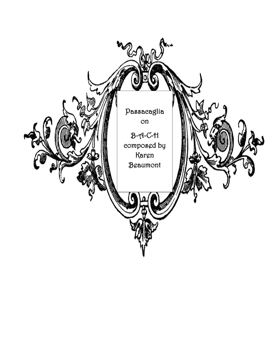 Passacaglia on BACH (manuals only) Organ Solo scores gallery preview page 1