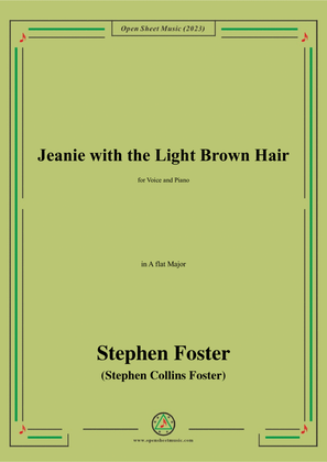 Book cover for S. Foster-Jeanie with the Light Brown Hair,in A flat Major