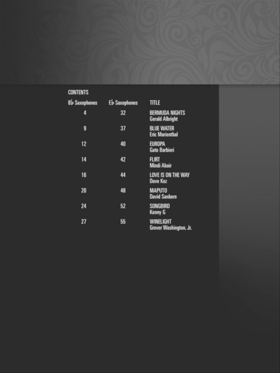 Smooth Jazz Saxophone Solo scores gallery preview page 2