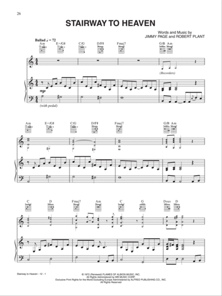 Led Zeppelin -- IV Platinum Piano, Vocal, Guitar scores gallery preview page 2