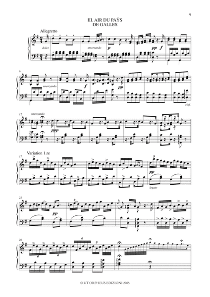 6 Ariette con Variazioni Op. 13 for Harp