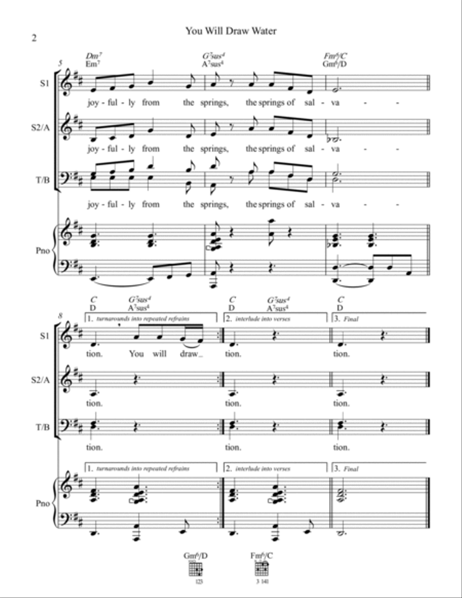 You Will Draw Water (Is. 12) [Octavo - Complete Package] 4-Part scores gallery preview page 4