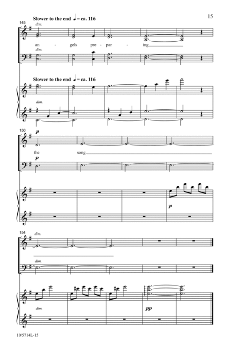 Angels Preparing the Song 4-Part scores gallery preview page 15