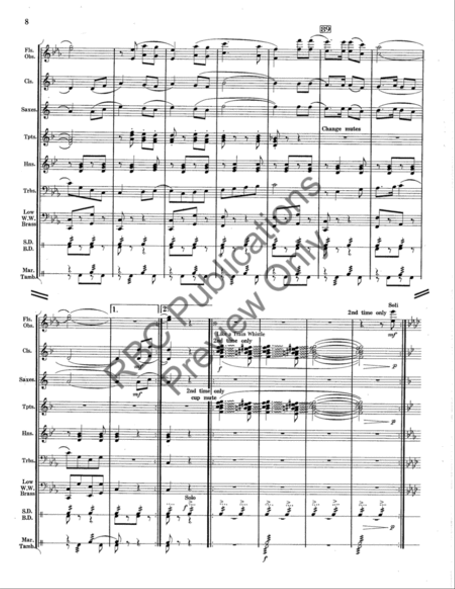 Riding The Rails (Score) Concert Band scores gallery preview page 9