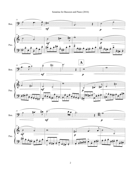 Sonatina for Bassoon and Piano (2016)