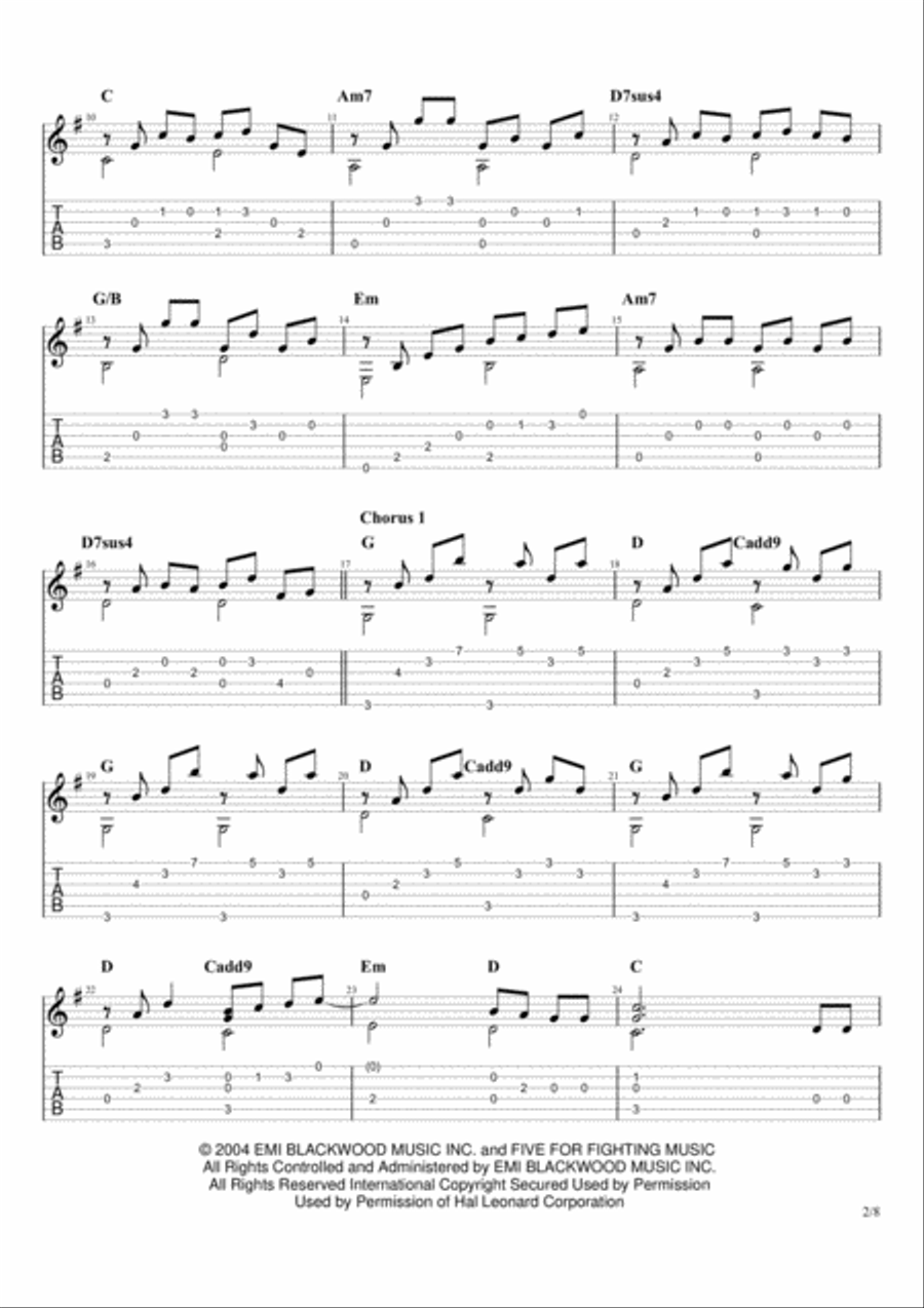 100 Years 100 Years Electric Guitar scores gallery preview page 2