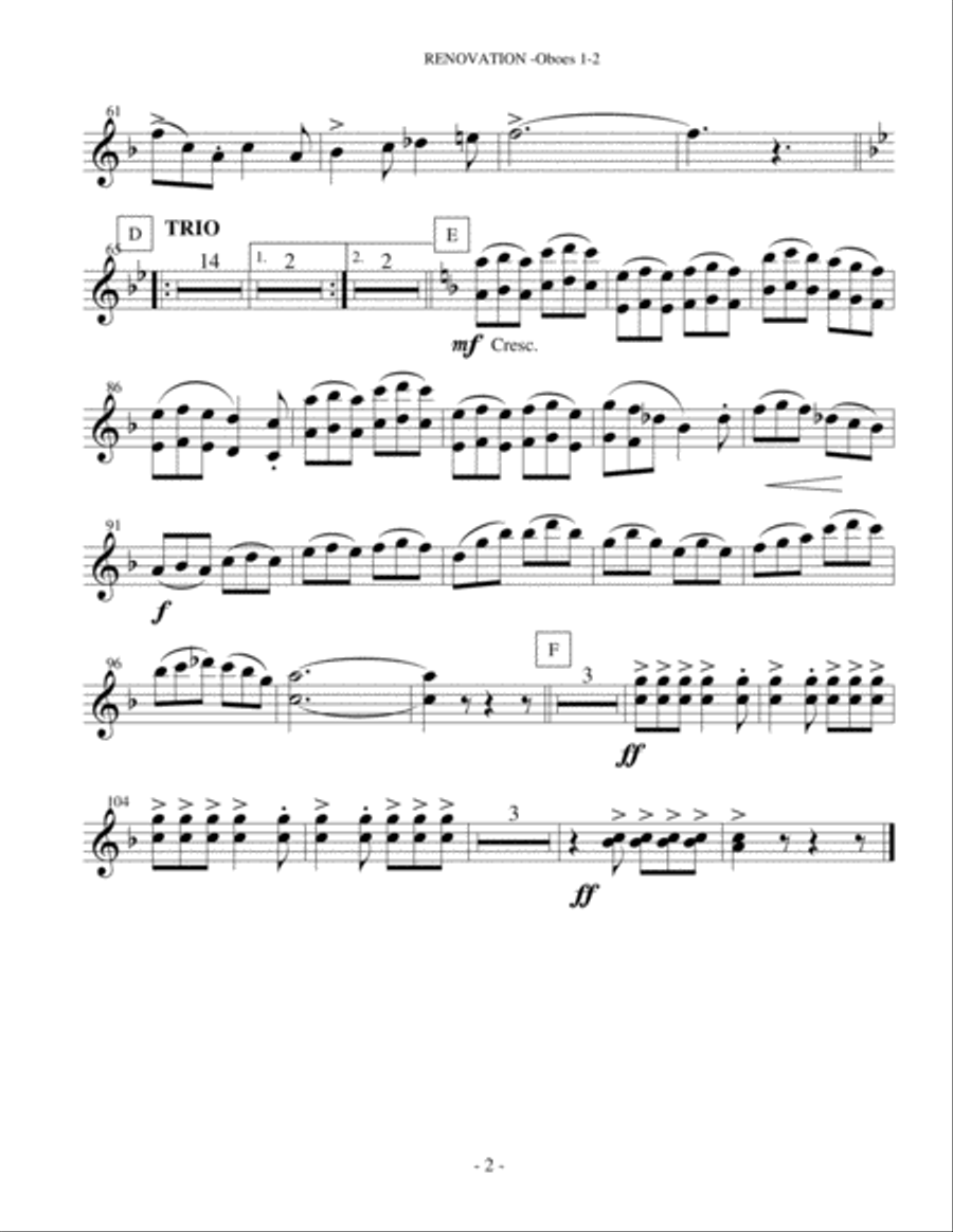 RENOVATIONS Concert Band scores gallery preview page 6