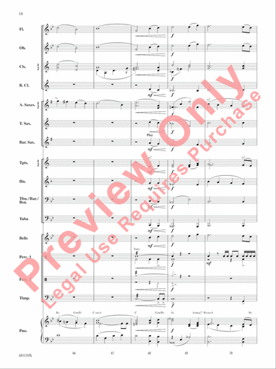 Escape from Thunder Mountain Concert Band scores gallery preview page 19