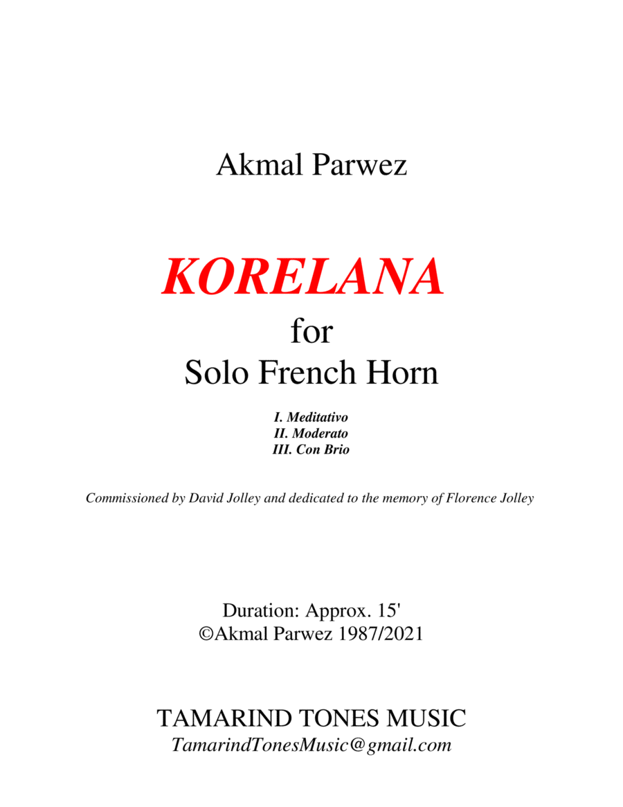Korelana for Solo French Horn image number null