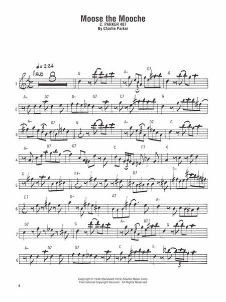 Charlie Parker Omnibook – Volume 1 – Transcribed Exactly from His Recorded Solos image number null