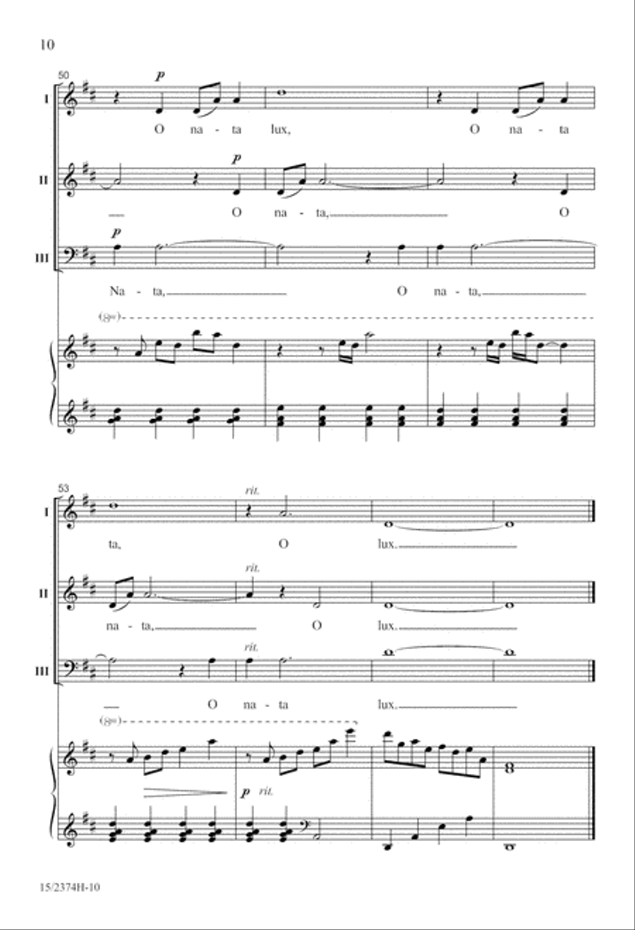 O Nata Lux 3-Part scores gallery preview page 10