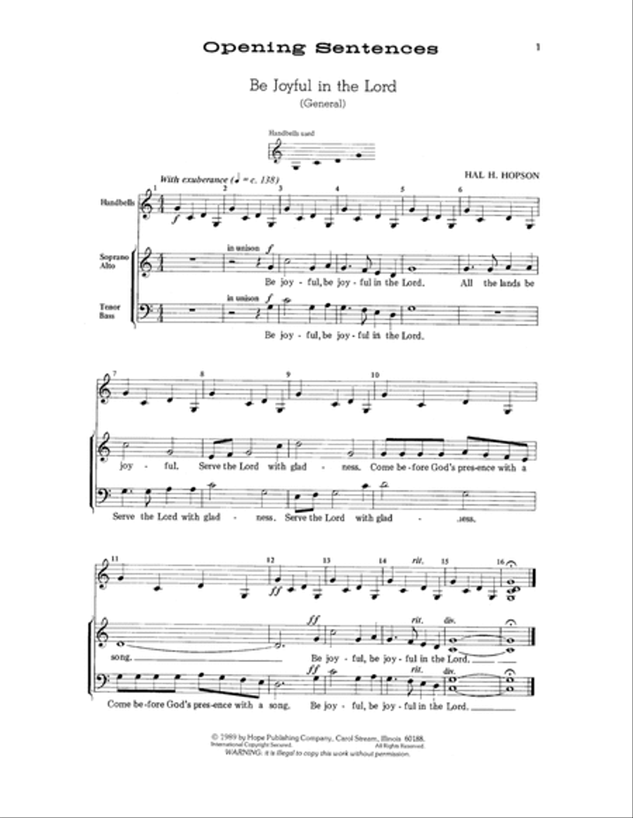 Service Music with Bells Service Music with Bells 4-Part scores gallery preview page 3