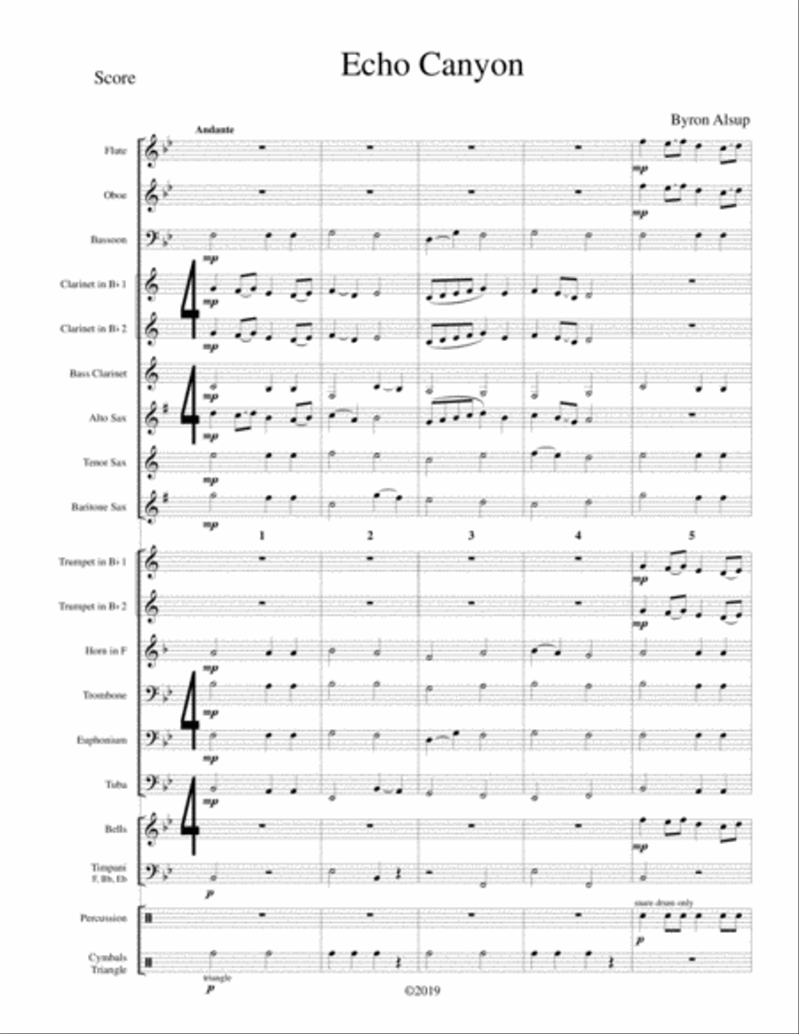 Echo Canyon Concert Band scores gallery preview page 1