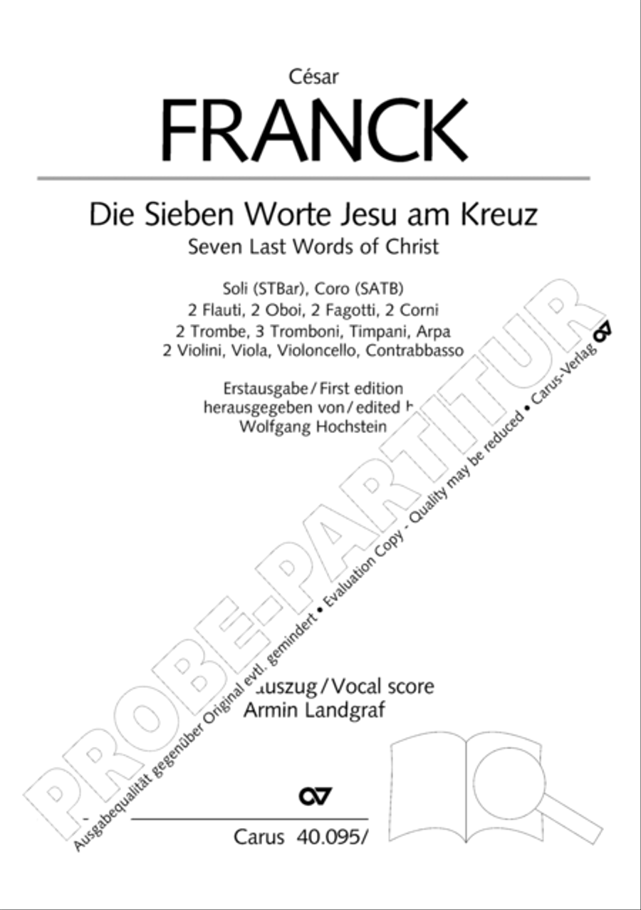 The Seven Words (Die Sieben Worte) 4-Part scores gallery preview page 2