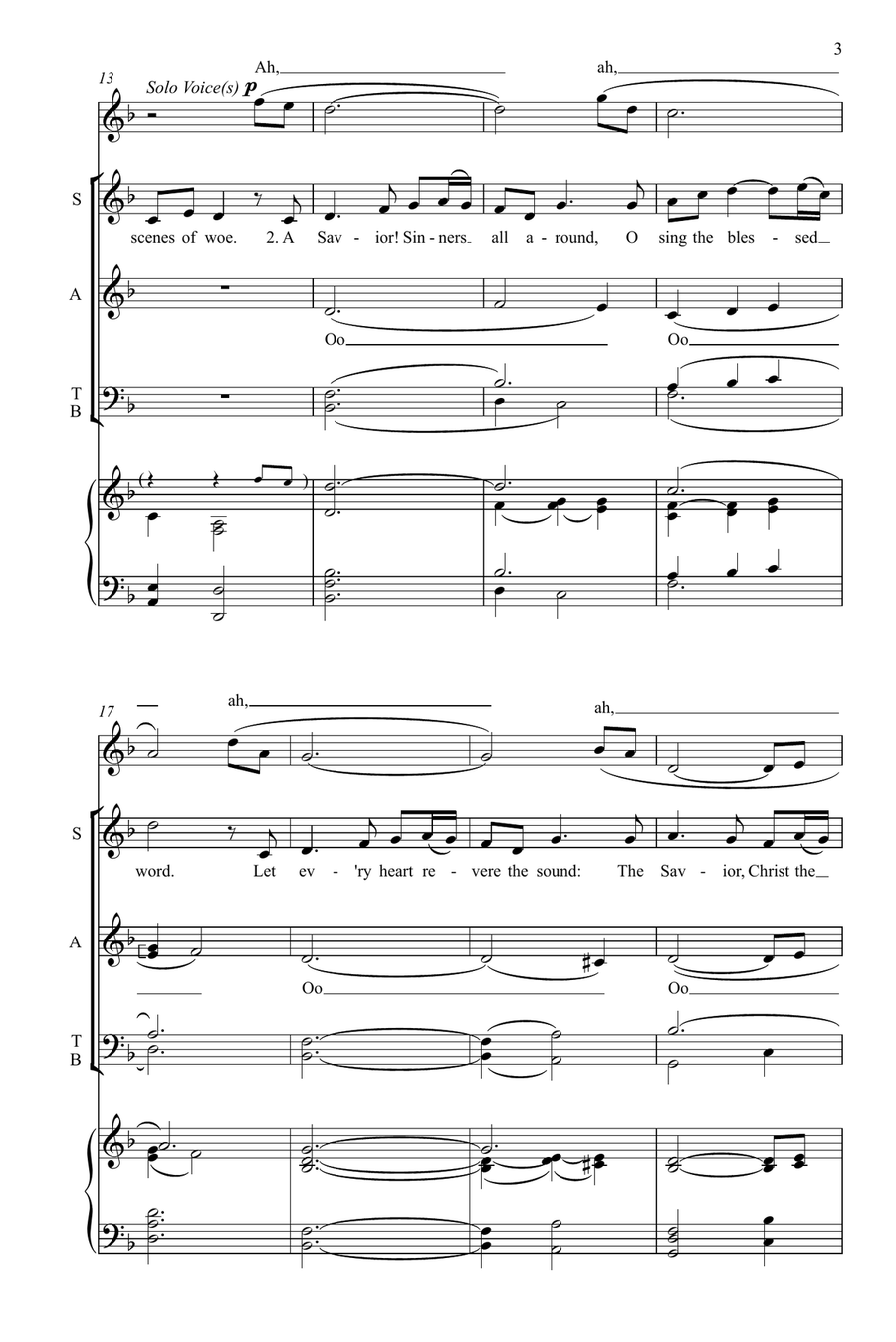 Wondrous Birth 4-Part scores gallery preview page 3