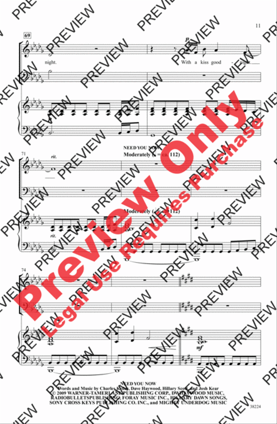 I Run to You: The Hits of Lady Antebellum 3-Part scores gallery preview page 11
