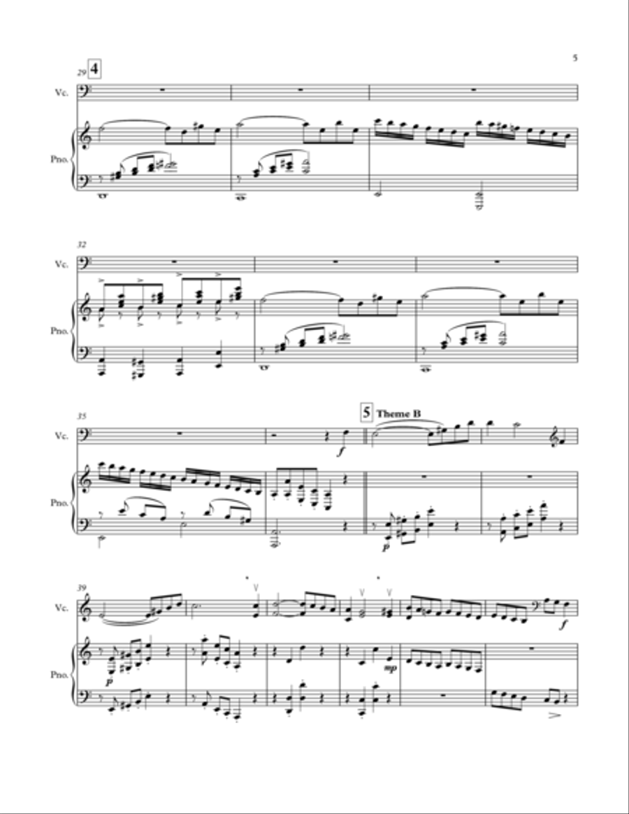 Rondo in A minor for Cello and Orchestra (Cello and Piano Reduction) Piano scores gallery preview page 5