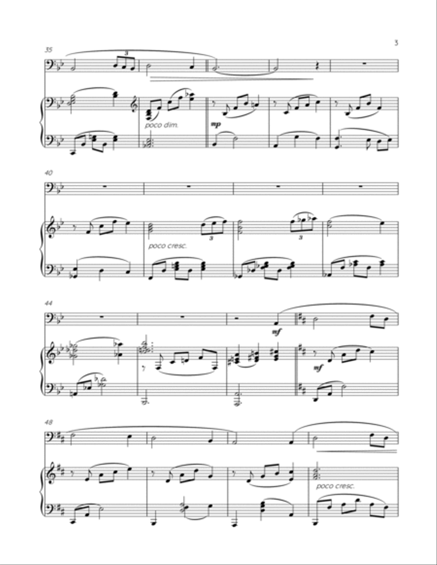 Amazing Grace for Tuba & Piano Tuba scores gallery preview page 3
