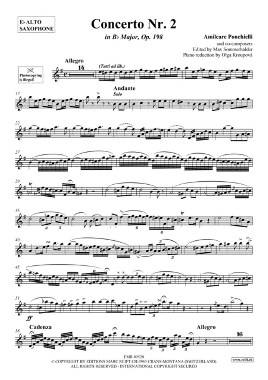 Concerto No. 2 Alto Saxophone scores gallery preview page 2