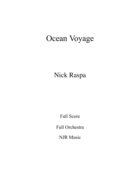 Ocean Voyage - (Full Orchestra) Full Set image number null