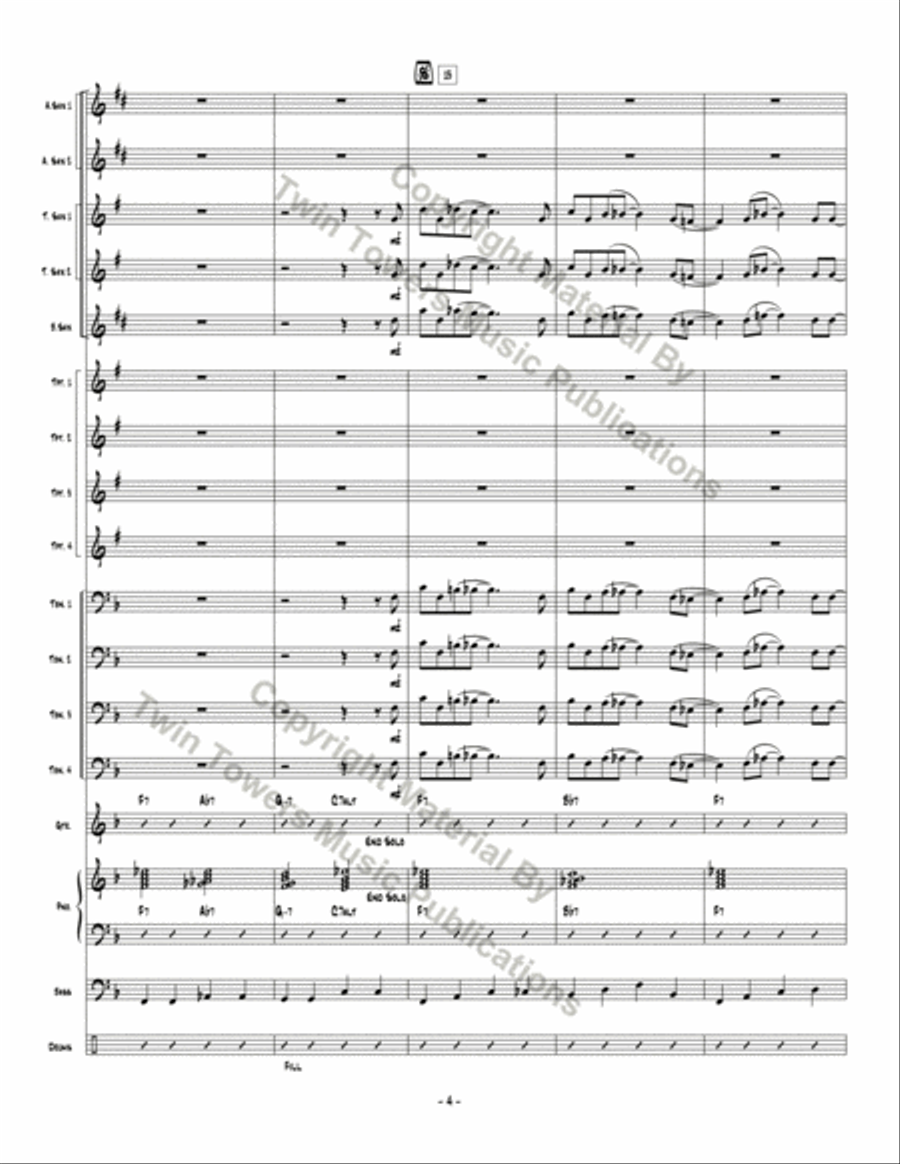 Don't Be Hatin' Don't Be Hatin' Jazz Ensemble scores gallery preview page 5