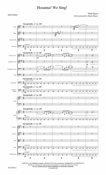 Hosanna! We Sing! - Full Orchestral Score and Parts