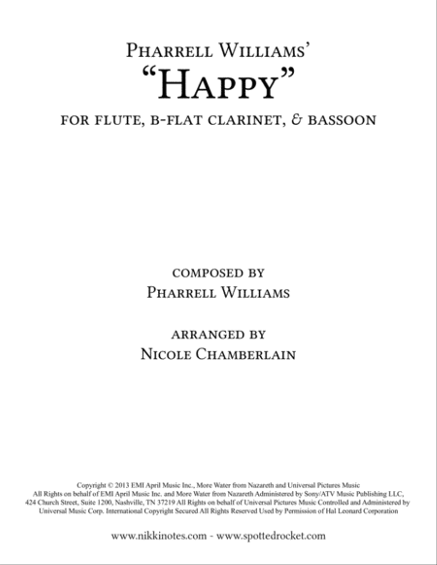 Happy Happy Woodwind Trio scores gallery preview page 1