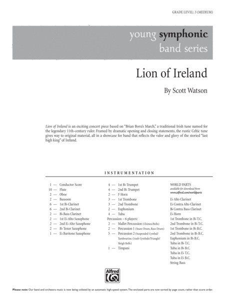 Lion of Ireland: Score