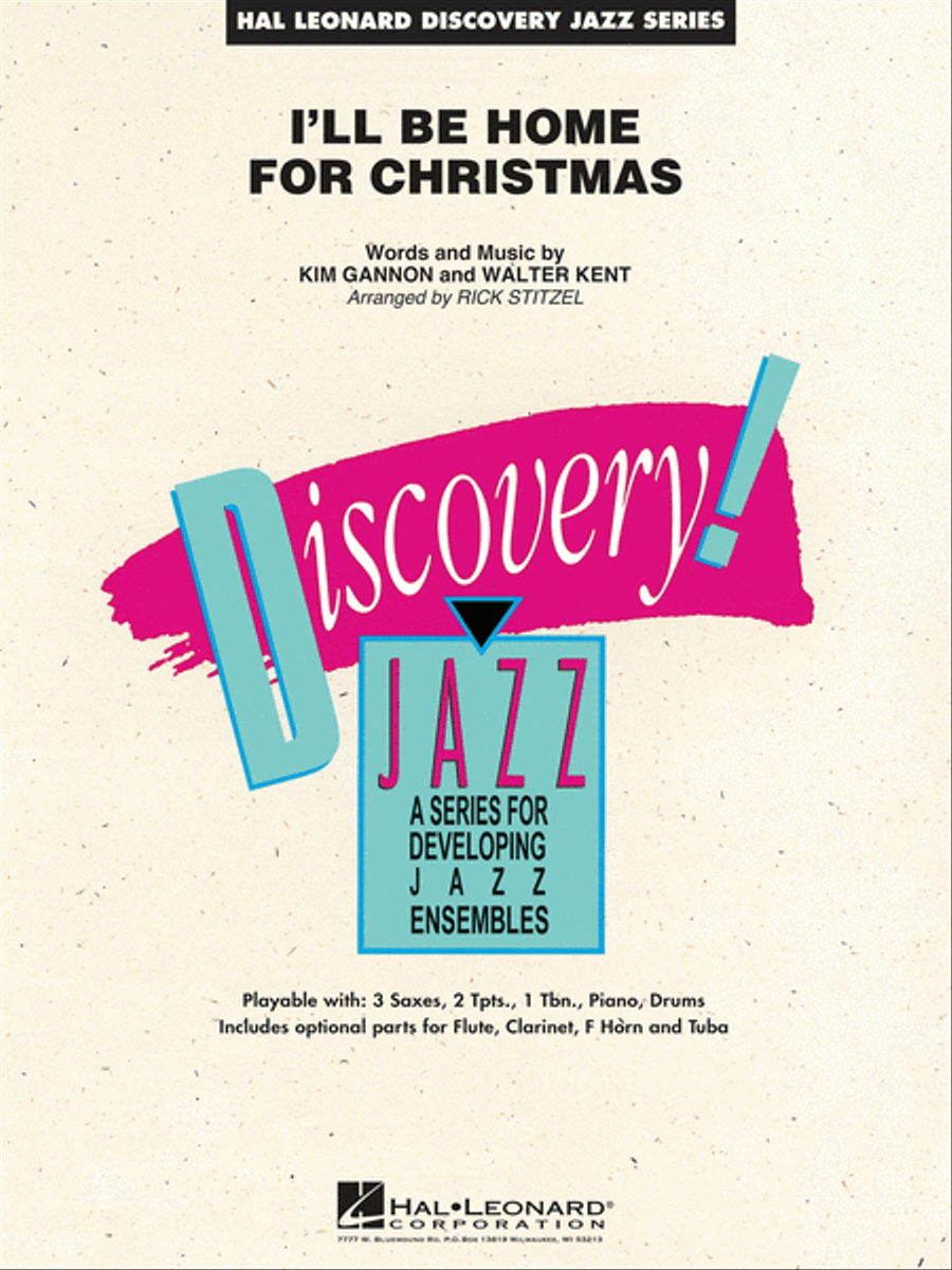 I'll Be Home for Christmas Jazz Ensemble scores gallery preview page 1
