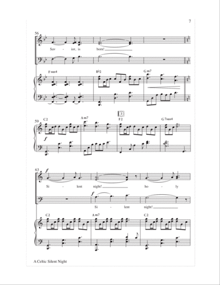 A Celtic Silent Night 3-Part scores gallery preview page 8