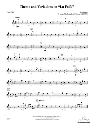 Theme and Variations on "La Folía": 1st Violin