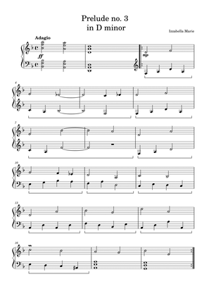 Prelude no. 3 in D minor