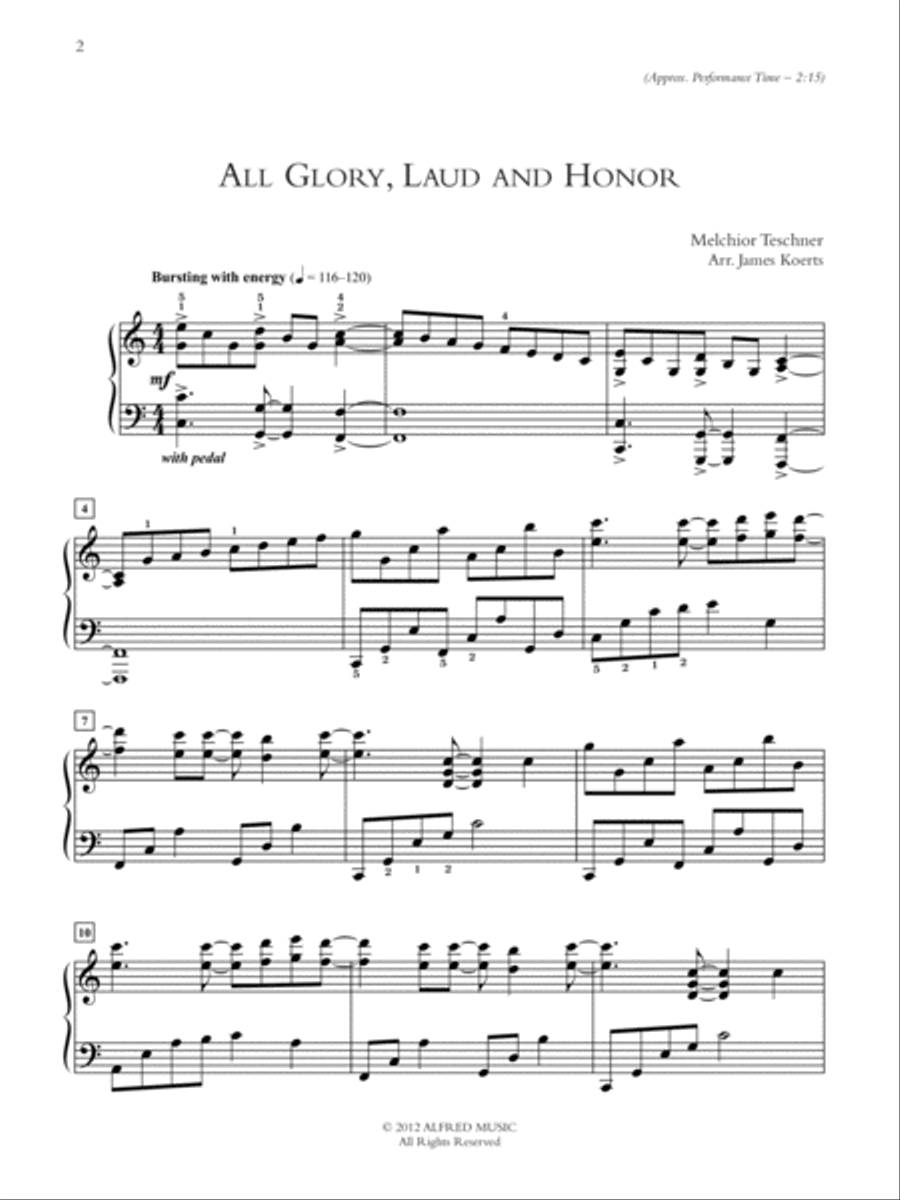 Wondrous Easter Piano Solo scores gallery preview page 3