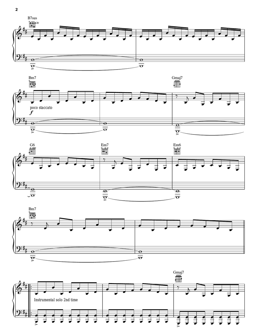 Sirius Piano, Vocal, Guitar scores gallery preview page 2