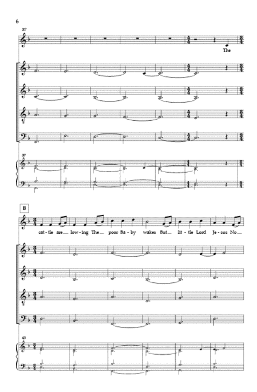 Away in a Manger - SATB divisi image number null