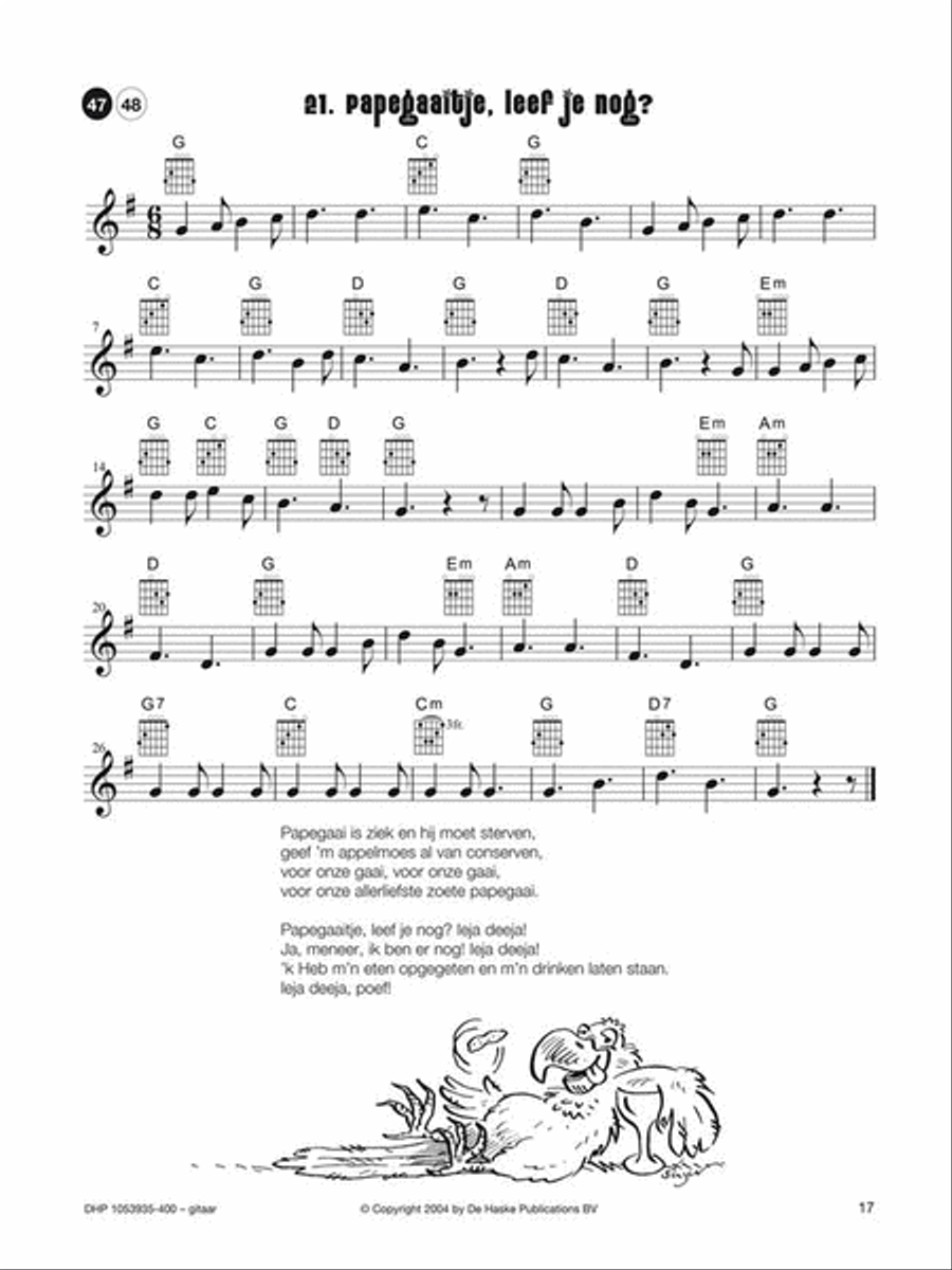 25 bekende kinderliedjes Classical Guitar scores gallery preview page 4