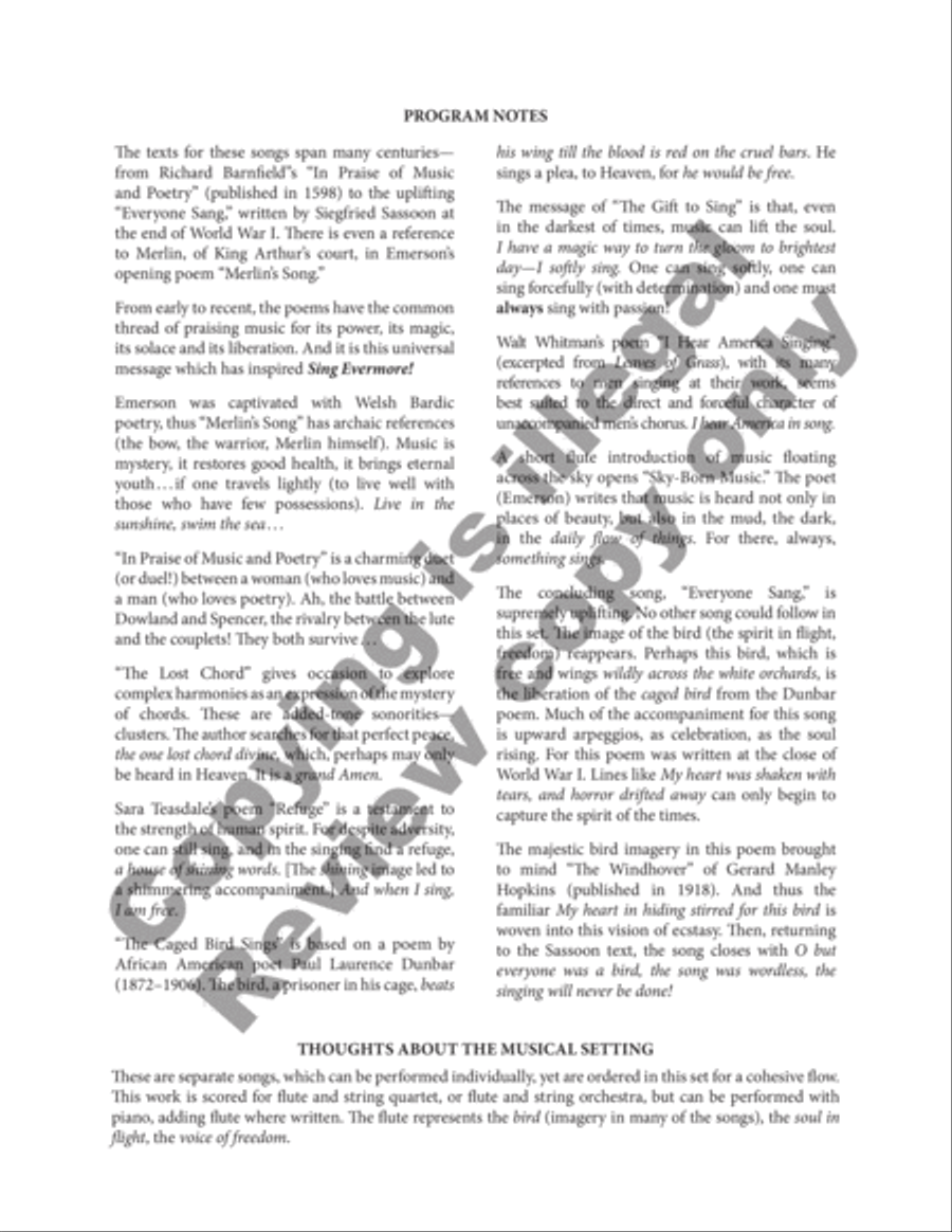 Sing Evermore! (Choral Score) Divisi scores gallery preview page 4