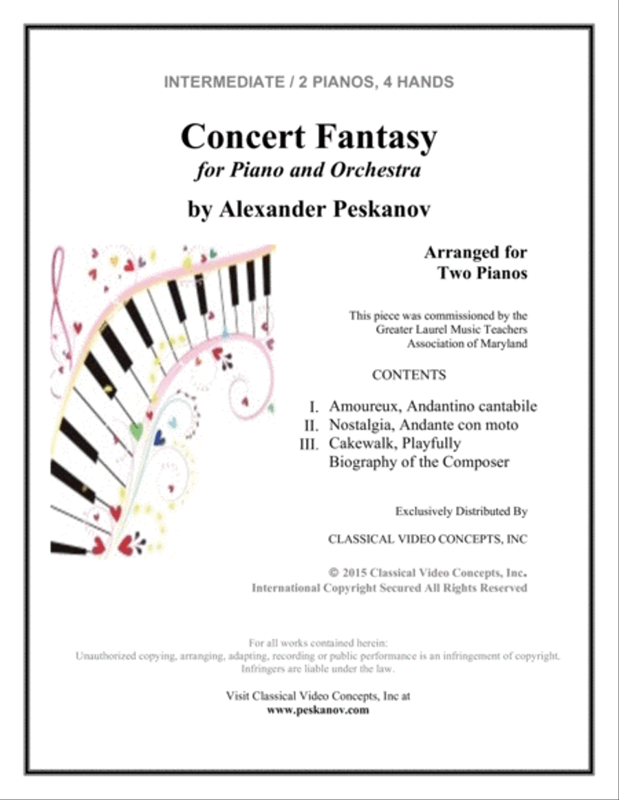 Concert Fantasy for Piano and Orchestra (First Edition) Small Ensemble scores gallery preview page 2