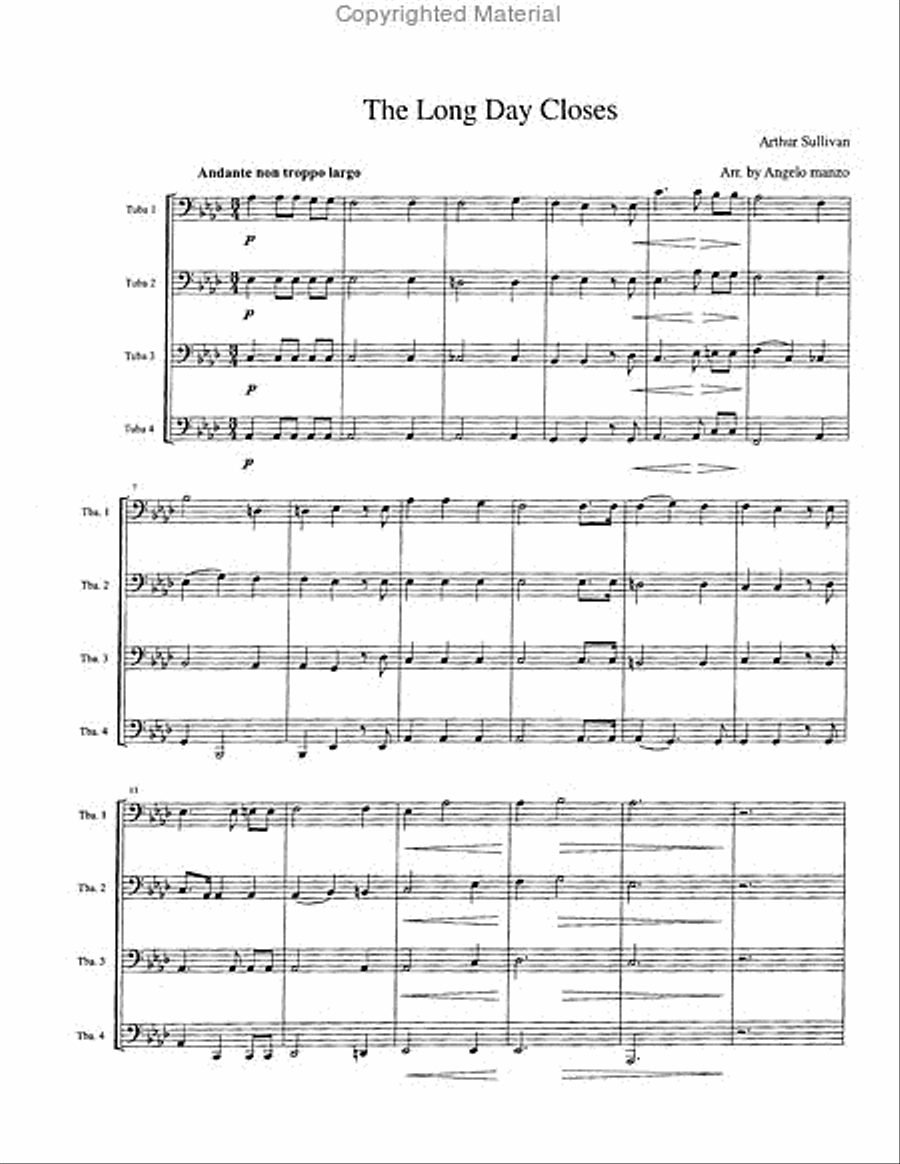 The Long Day Closes The Long Day Closes Tuba Quartet scores gallery preview page 2