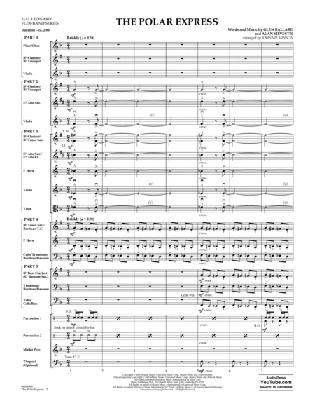 The Polar Express (arr. Johnnie Vinson) - Conductor Score (Full Score)