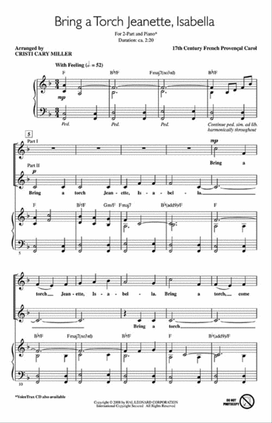 Bring a Torch Jeanette, Isabella 2-Part scores gallery preview page 2
