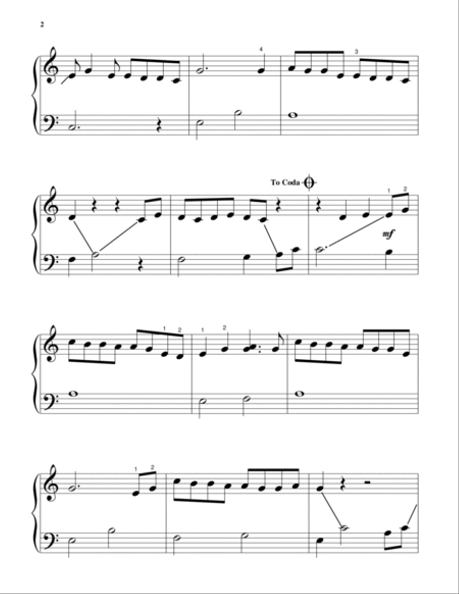 Colors Of The Wind (from Pocahontas) Easy Piano scores gallery preview page 2
