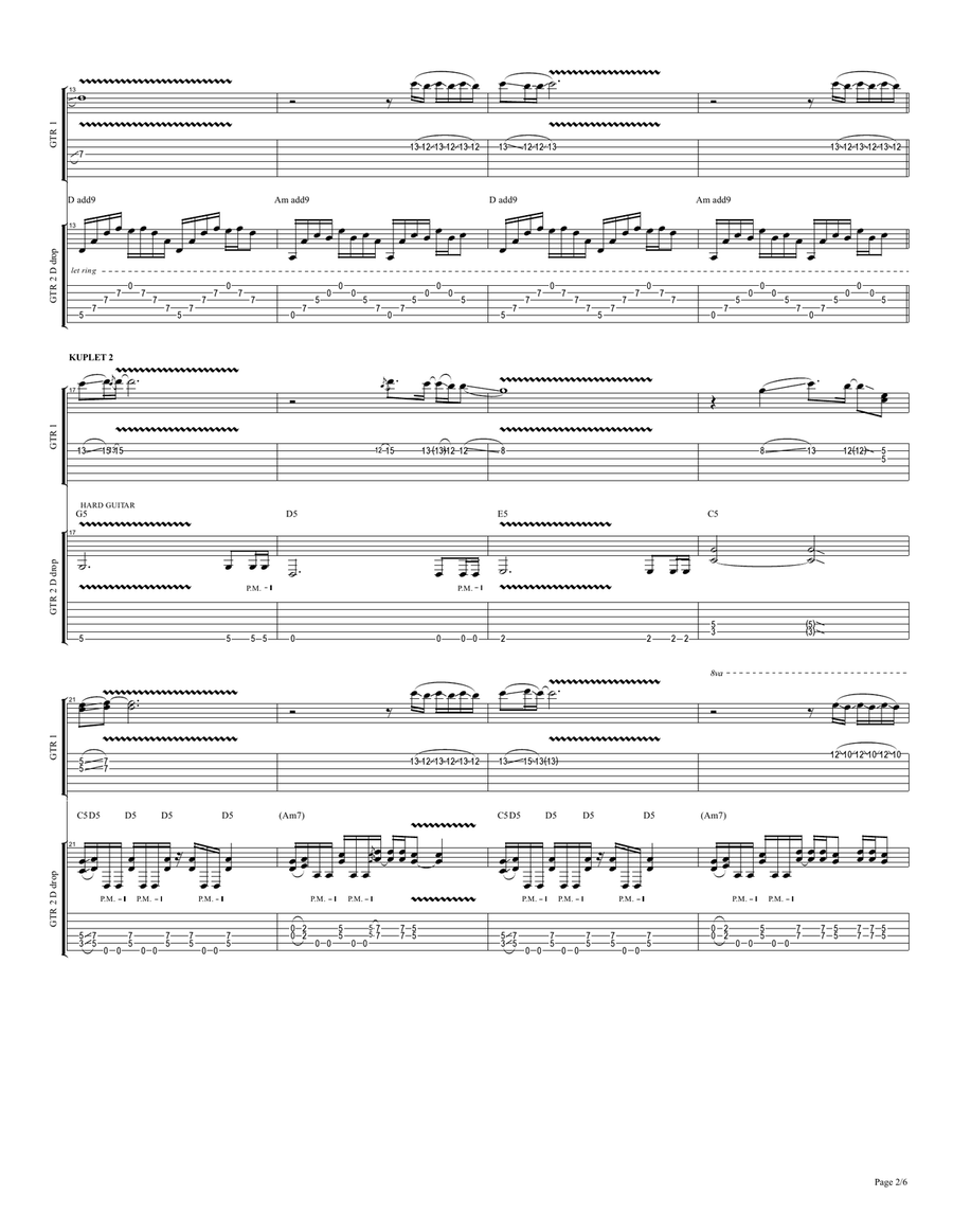 SLED 10 GODINI - FSB Cover by SLAVE FULL SCORE + TAB След 10 години - ФСБ Кавър партитура/таблатура: Acoustic Guitar scores gallery preview page 3